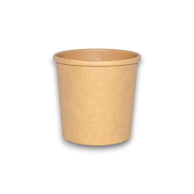 250 PCS Kraft Soup Cup with Lid