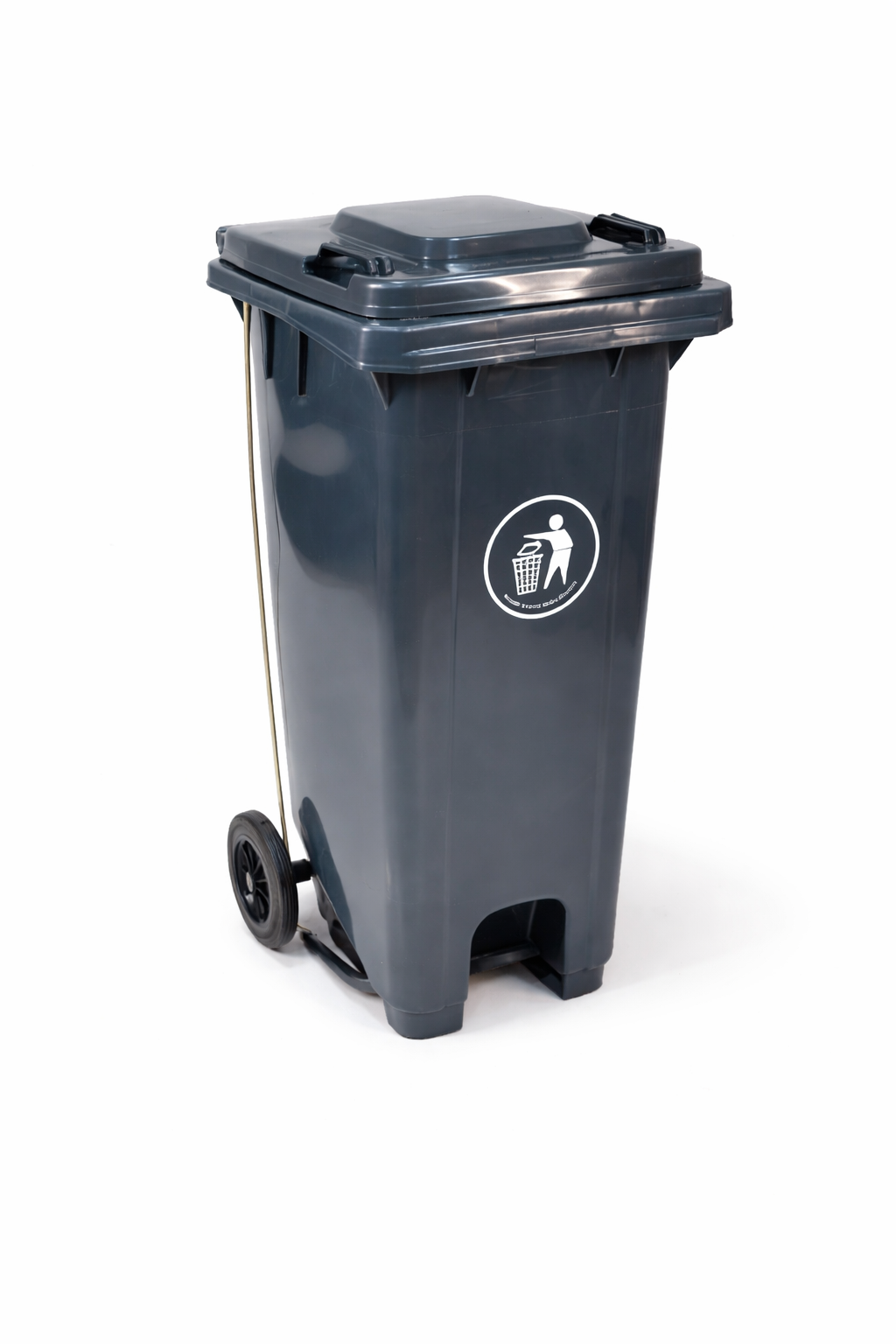 100 - 120Ltr  Plastic Dust Bin With Wheel & Paddle Operated