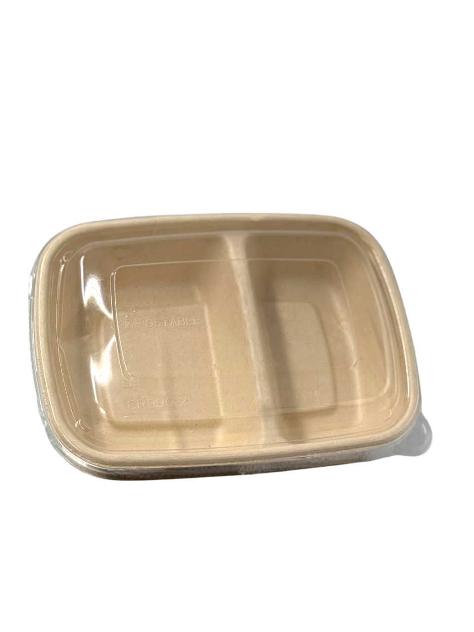 300 PCS 900ml sugarcane bagasse 2 com with pet lid