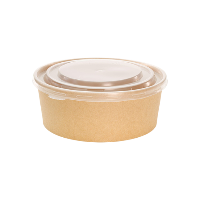 300 PCS Kraft Salad Bowl With Lid