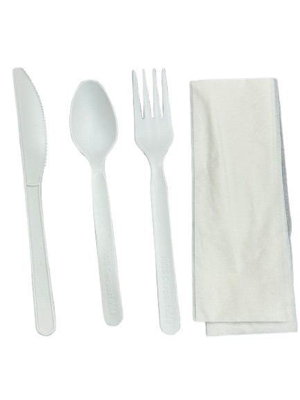250 PCS Biodegradable cutlery 4PCS set