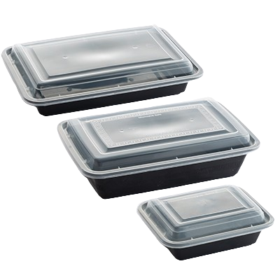 150 PCS Rectangular Microwave Containers