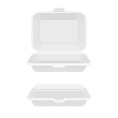 100 PCS Styrofoam meal box plain