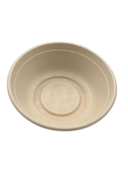 600 PCS 32oz Deep Round Sugarcane Bowl With Lid